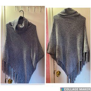 Grey Poncho Sweater